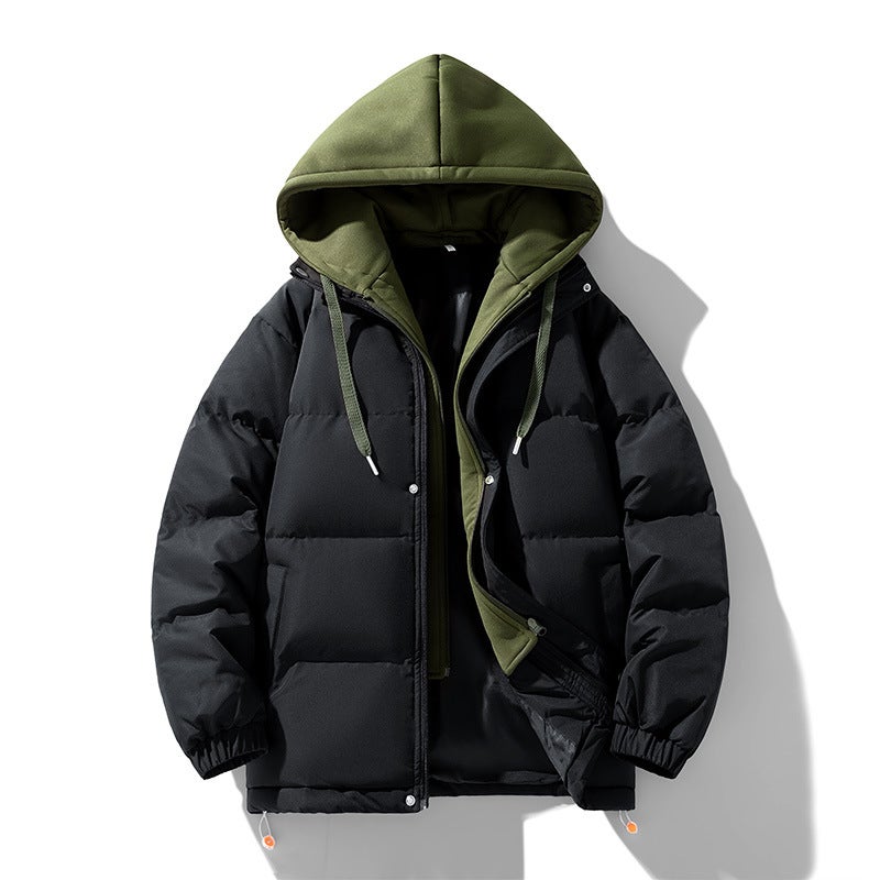 Cotton-Padded Coat Men'S Fake Two-Piece Coat Men'S Winter New Thick Warm Bread Coat Men'S Cotton-Padded Coat - Image 4